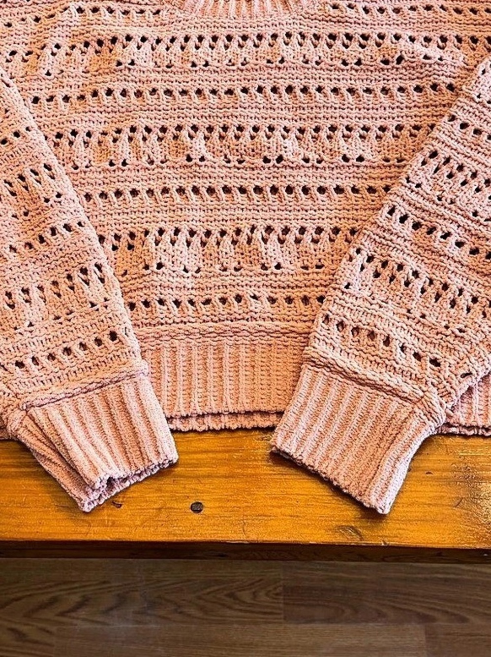 Arizona Jean Co. Open Knit Striped Sweater XL